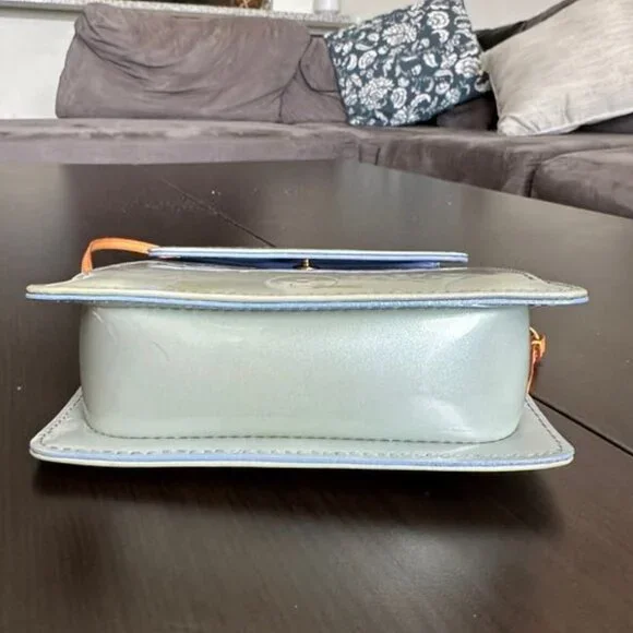 Louis Vuitton Light Blue Monogram Vernis Shoulder Bag